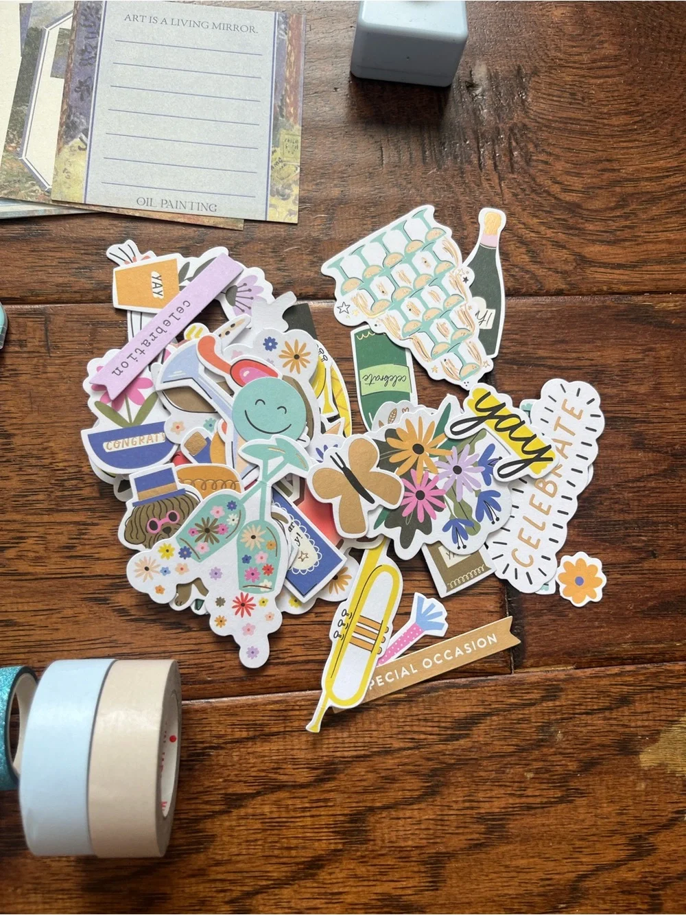 Assorted Decorative Washi Tape & Sticker Bundle